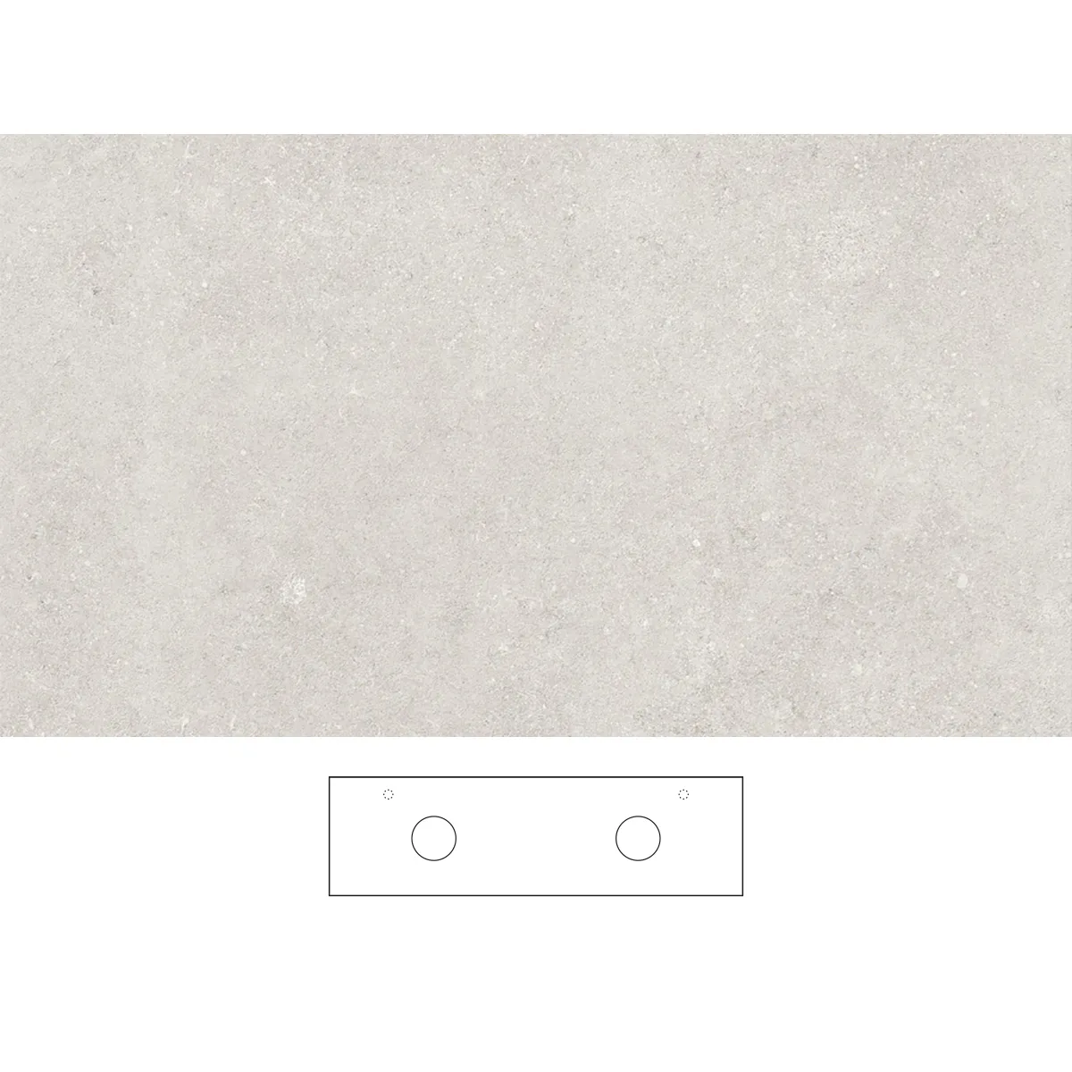 Bänkskiva Svedbergs Beric för Dubbla Tvättställ