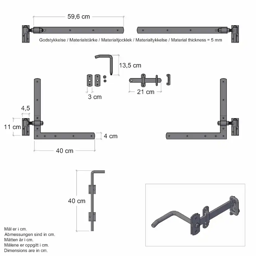 Monteringssats PLUS För Dubbeldörr