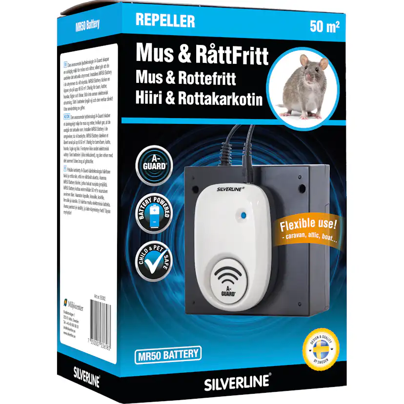Avskräckare Silverline Mus och Råtta Mr50 Battery