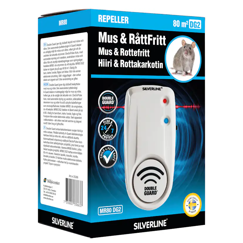 Avskräckare Silverline Mus och Råtta Mr80 Dg2