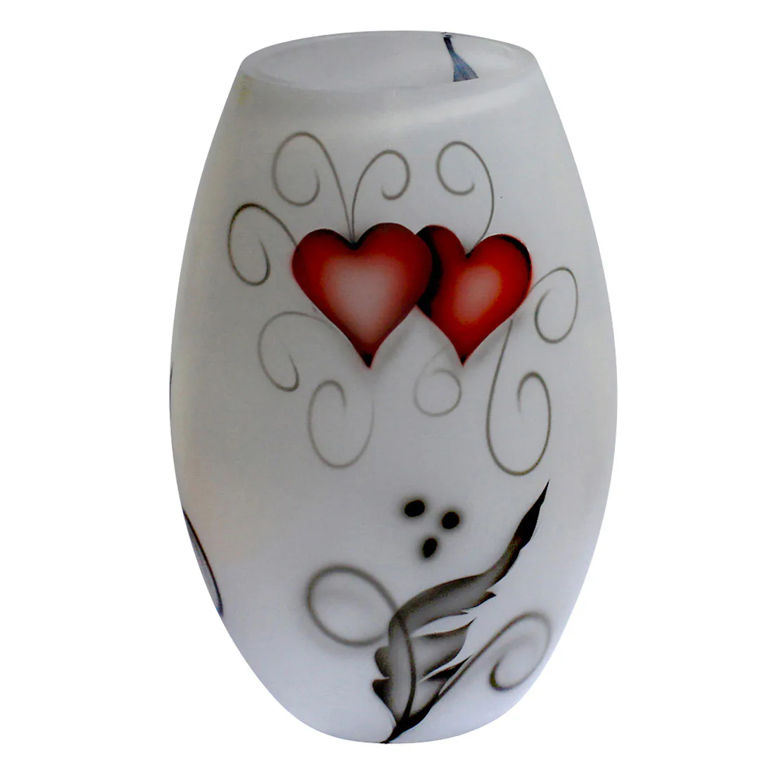 Vas Nybro Crystal Heart Crystal Ink Konvex