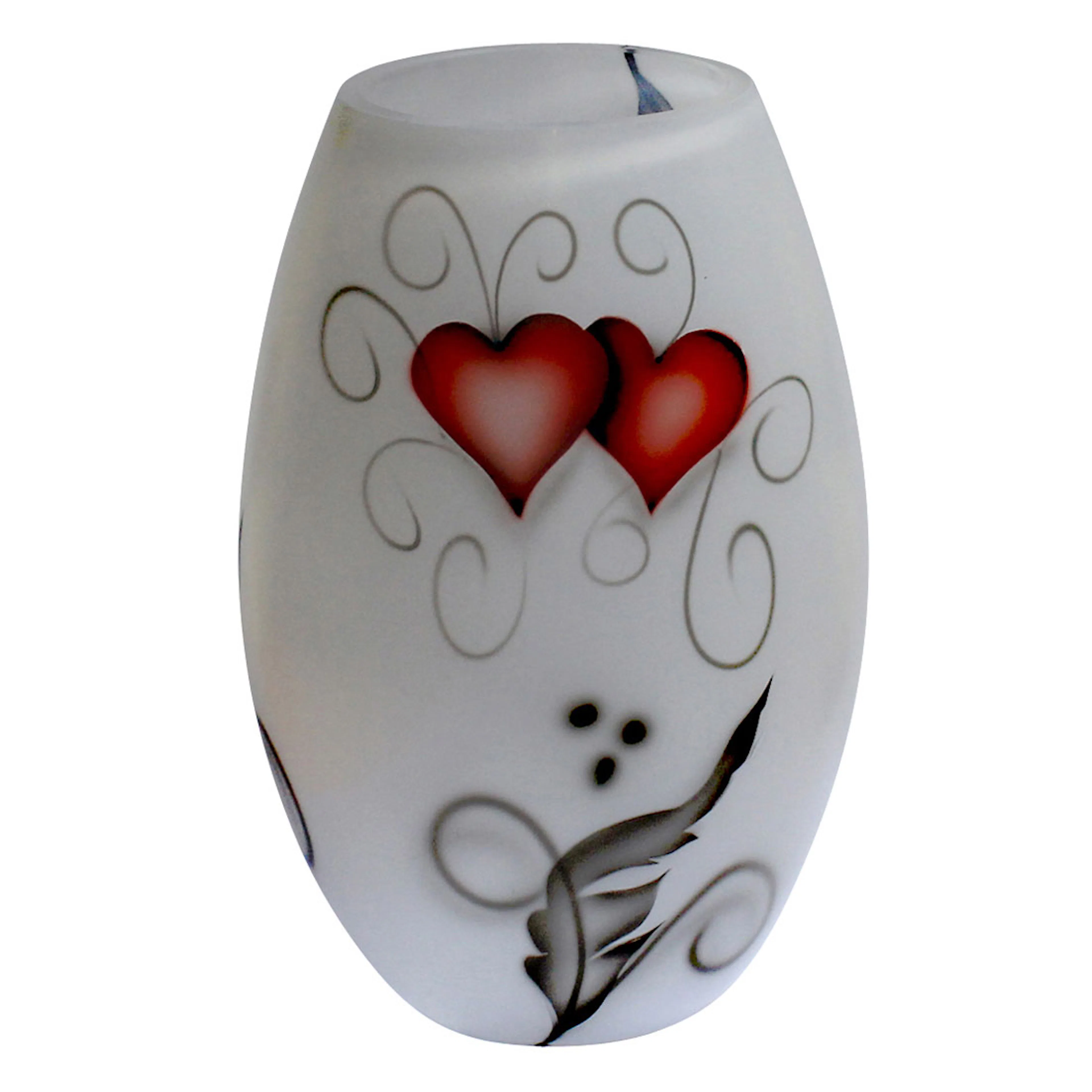 Vas Nybro Crystal Heart Crystal Ink Konvex