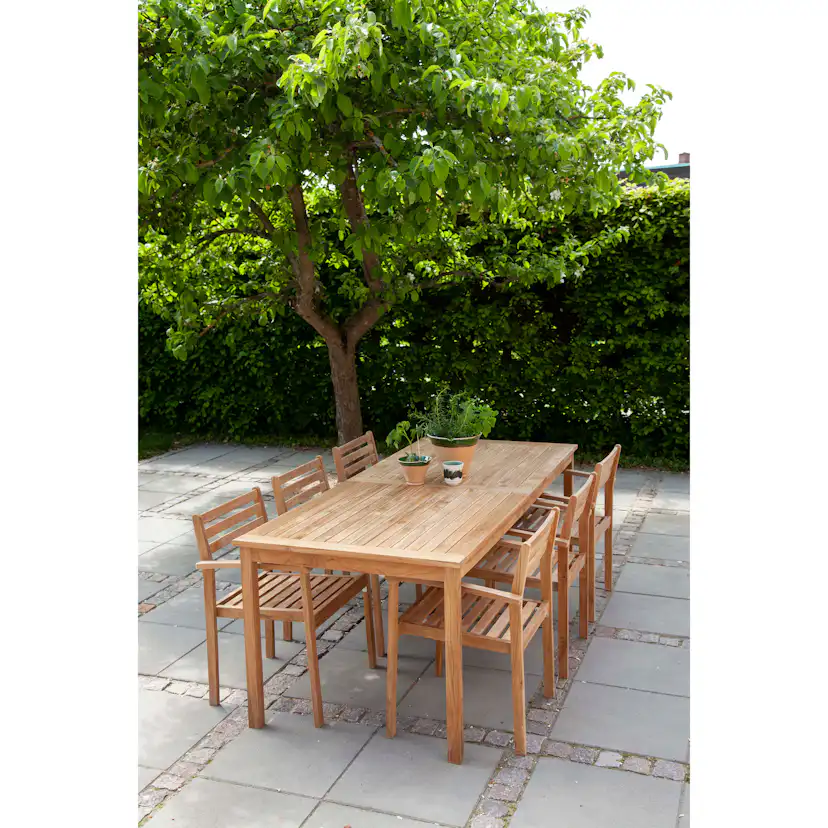 Trädgårdsbord Cinas Oxford/Rosenholm Teak 210x90 cm