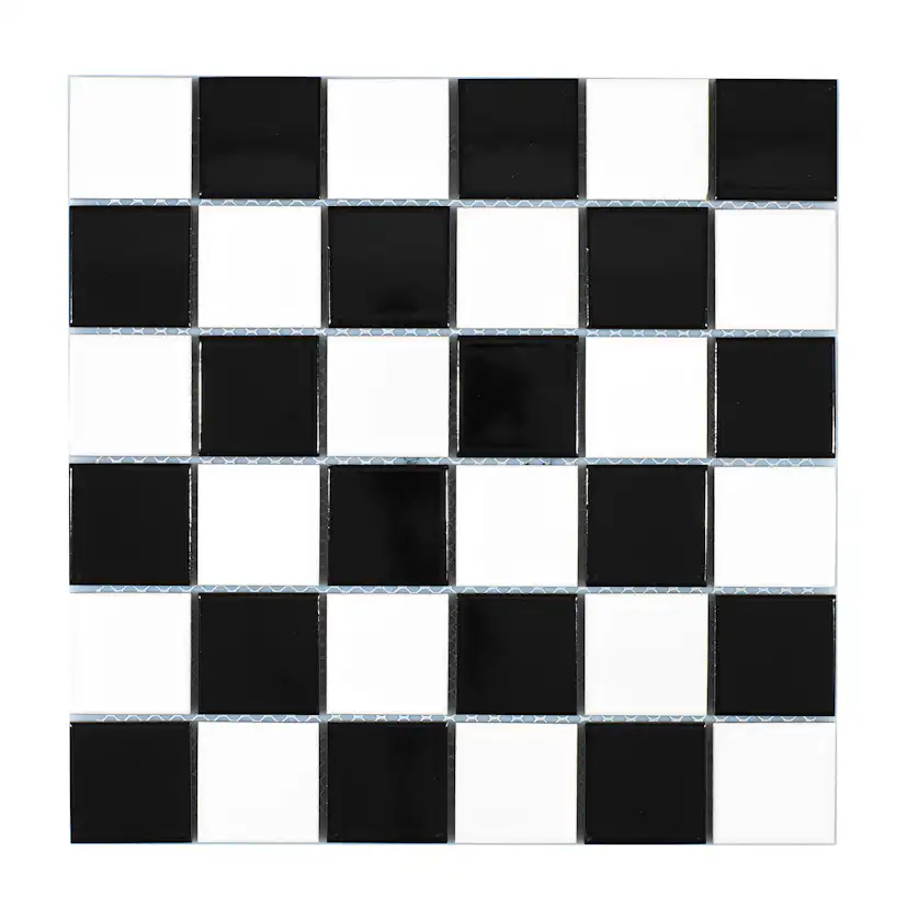 Klinkermosaik Arredo Titan Mix Svart/Vit Blank 5x5 cm