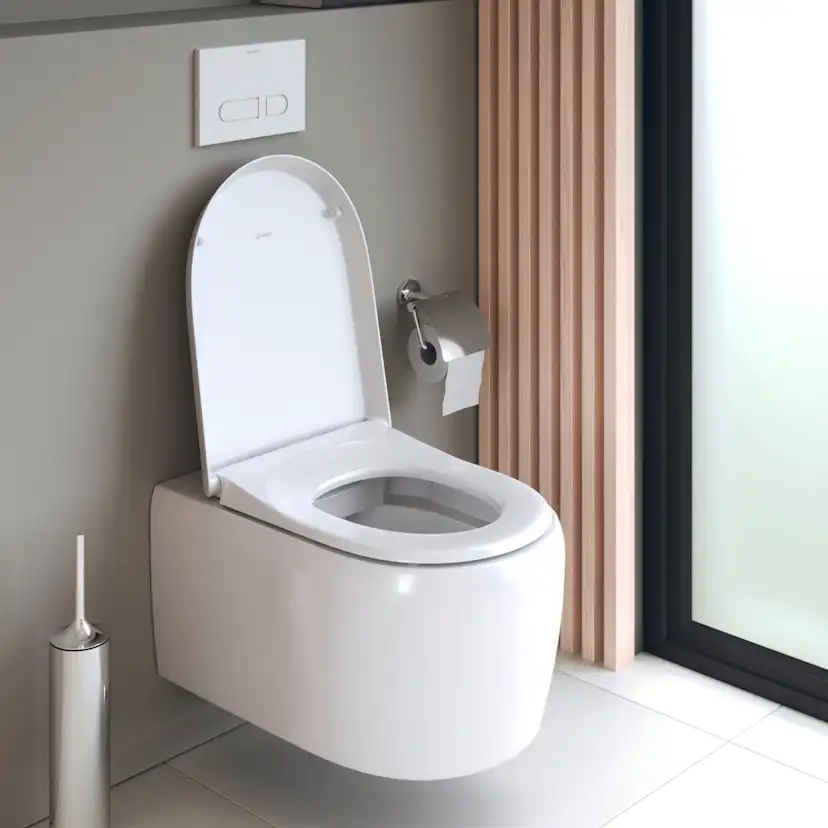 Vägghängd Toalettstol Duravit Qatego med Mjukstängande Hårdsits