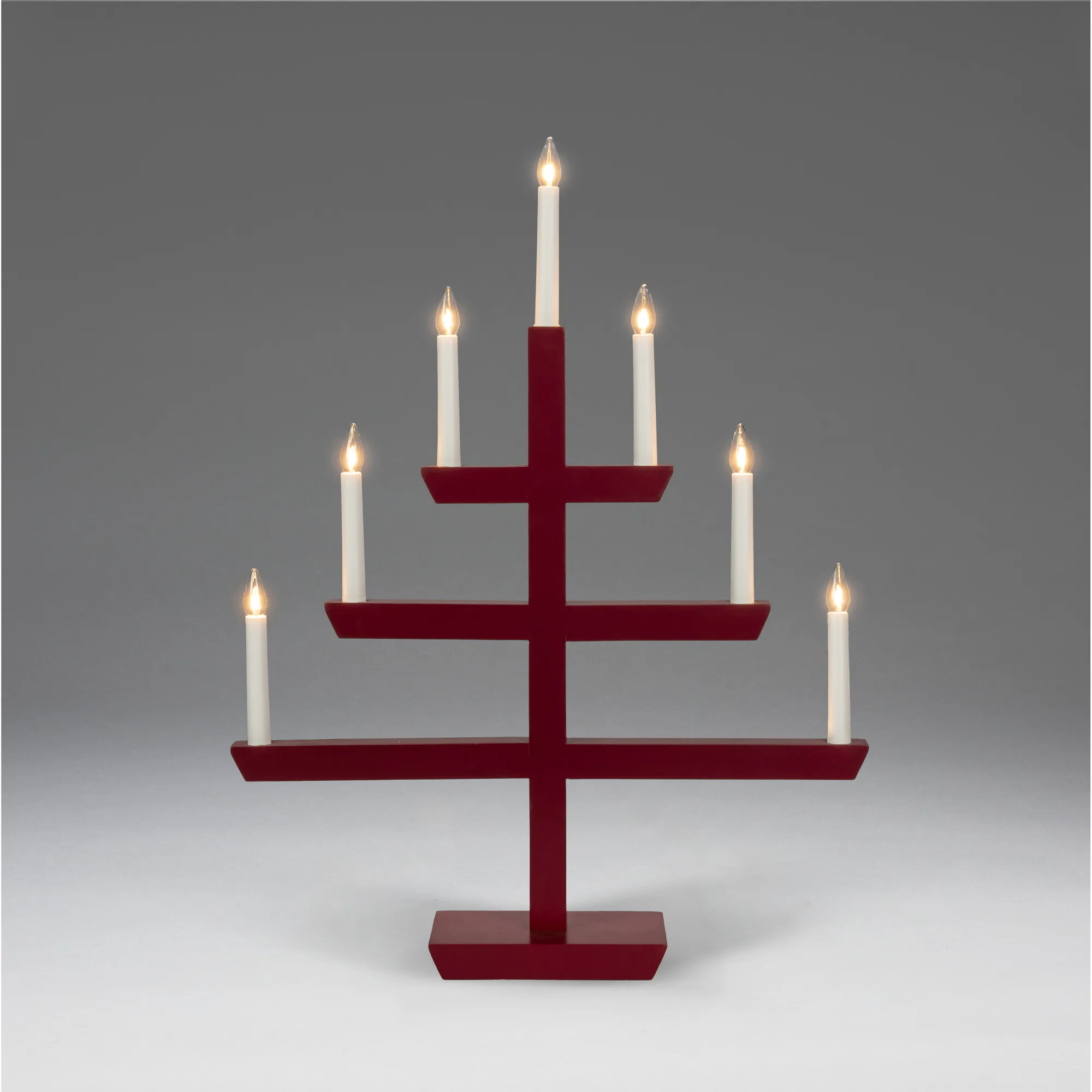 Adventsljusstake Gnosjö Konstsmide 2573 Träljusstake 7 Ljus