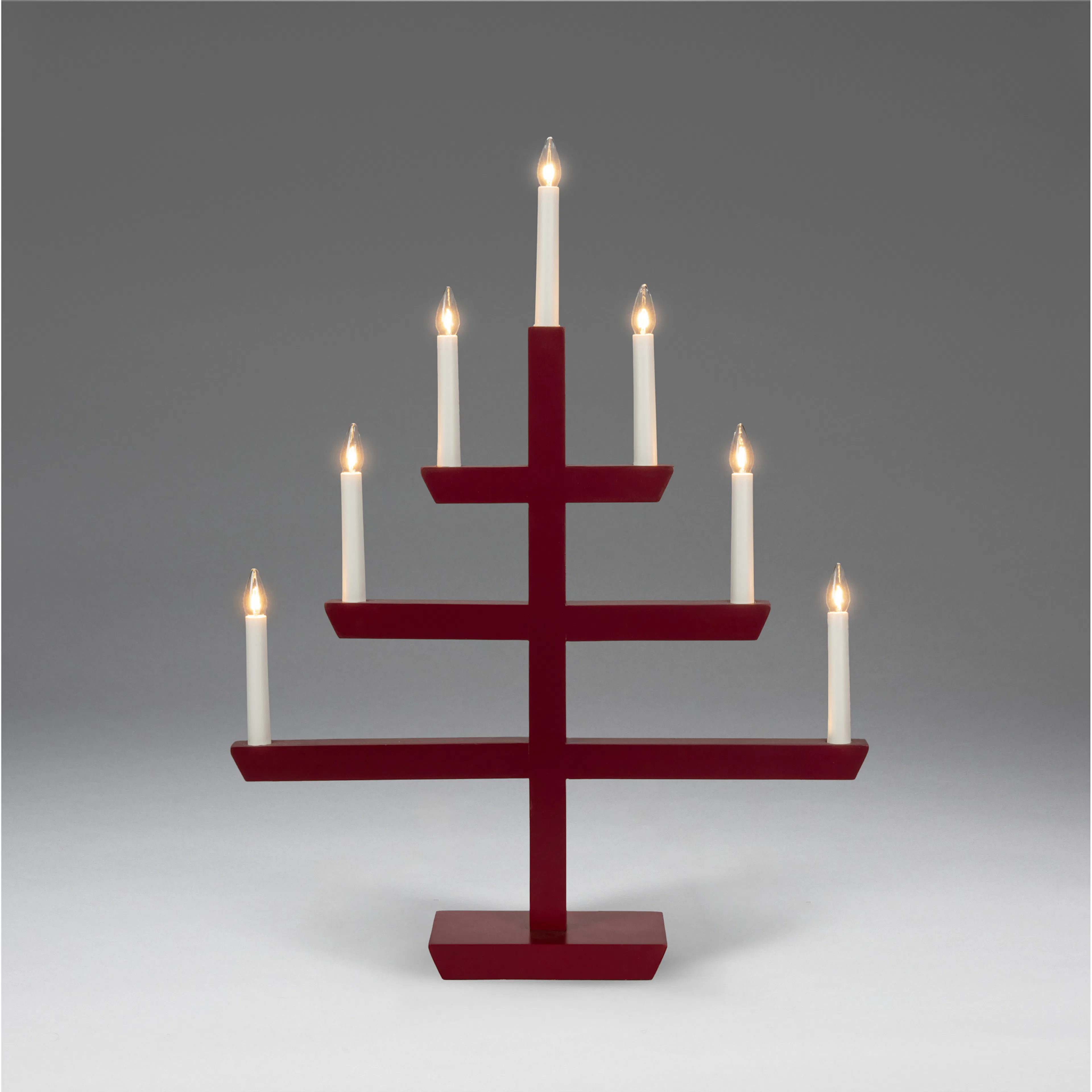 Adventsljusstake Gnosjö Konstsmide 2573 Träljusstake 7 Ljus