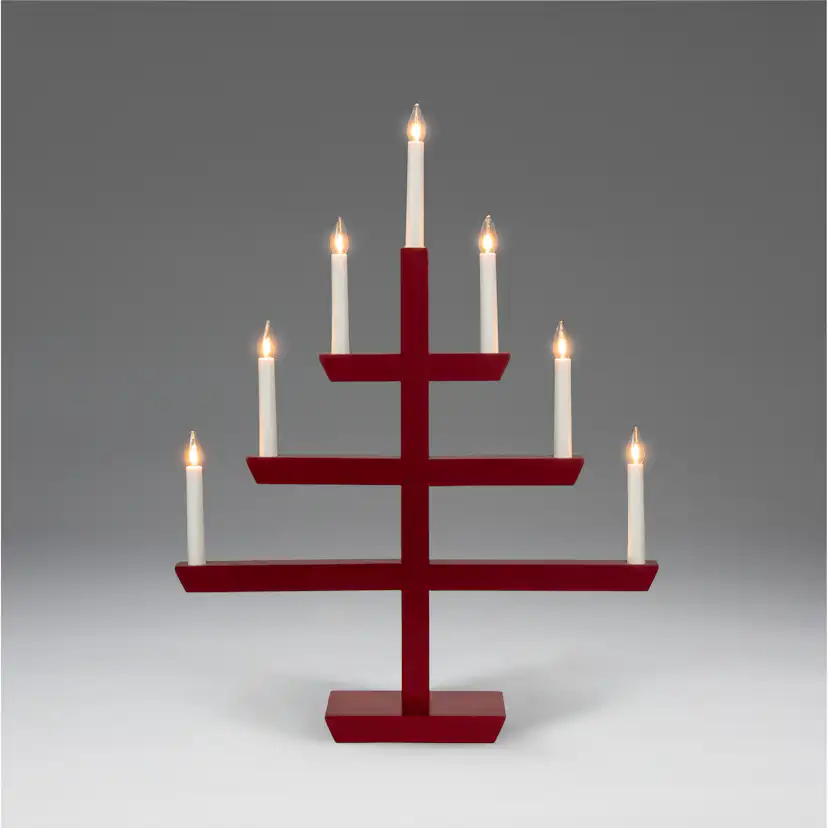 Adventsljusstake Gnosjö Konstsmide 2573 Träljusstake 7 Ljus