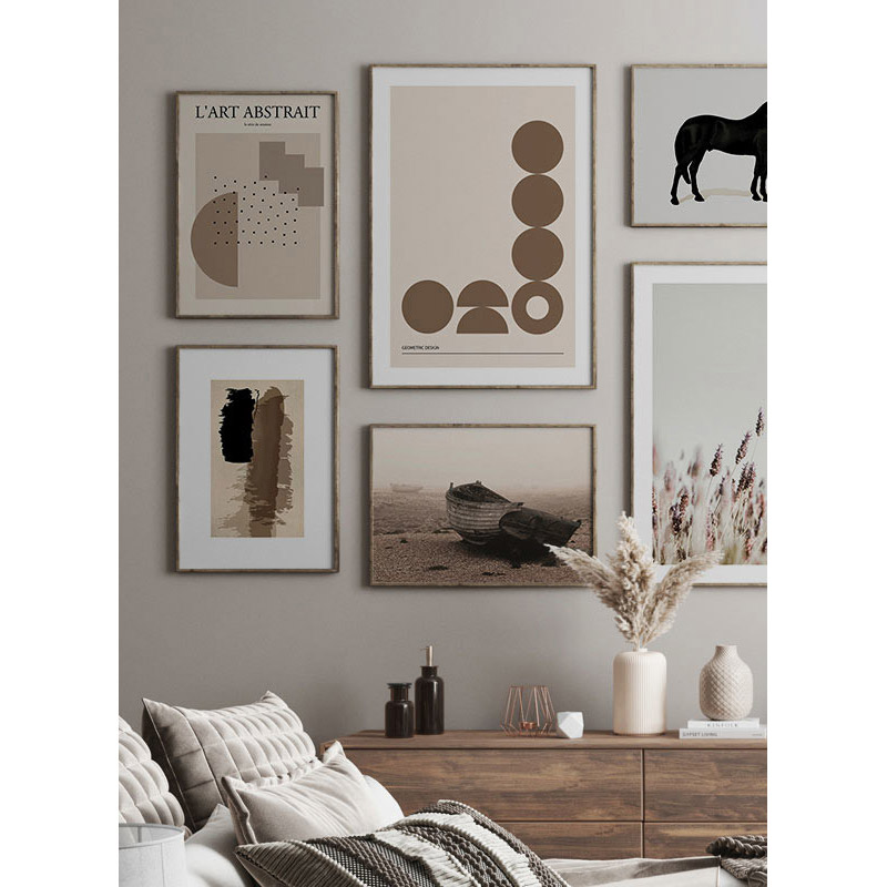 Poster Gallerix Geometric Graphic Beige No2