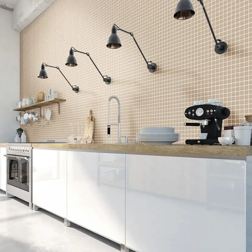 Klinker Arredo Fojs Collection Vit Mosiac Matt 3x3 cm