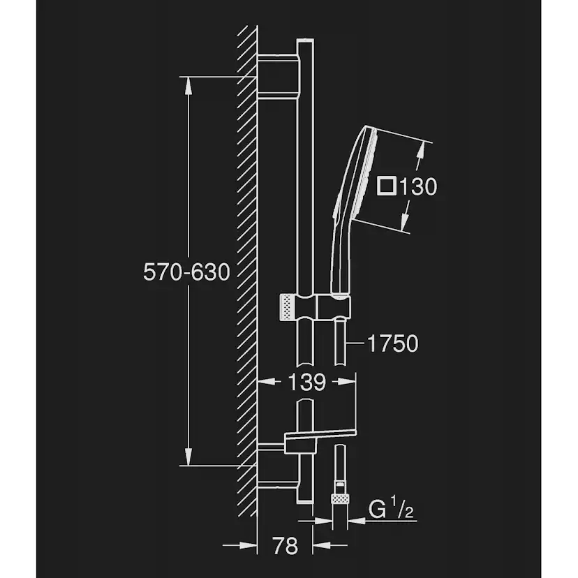 Duschset Grohe Vitalio SmartActive Cube 130