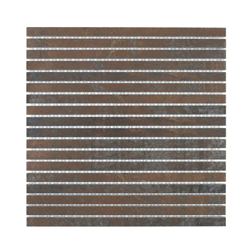 Klinkermosaik Arredo Iron Rust Brun Line 1x30 cm