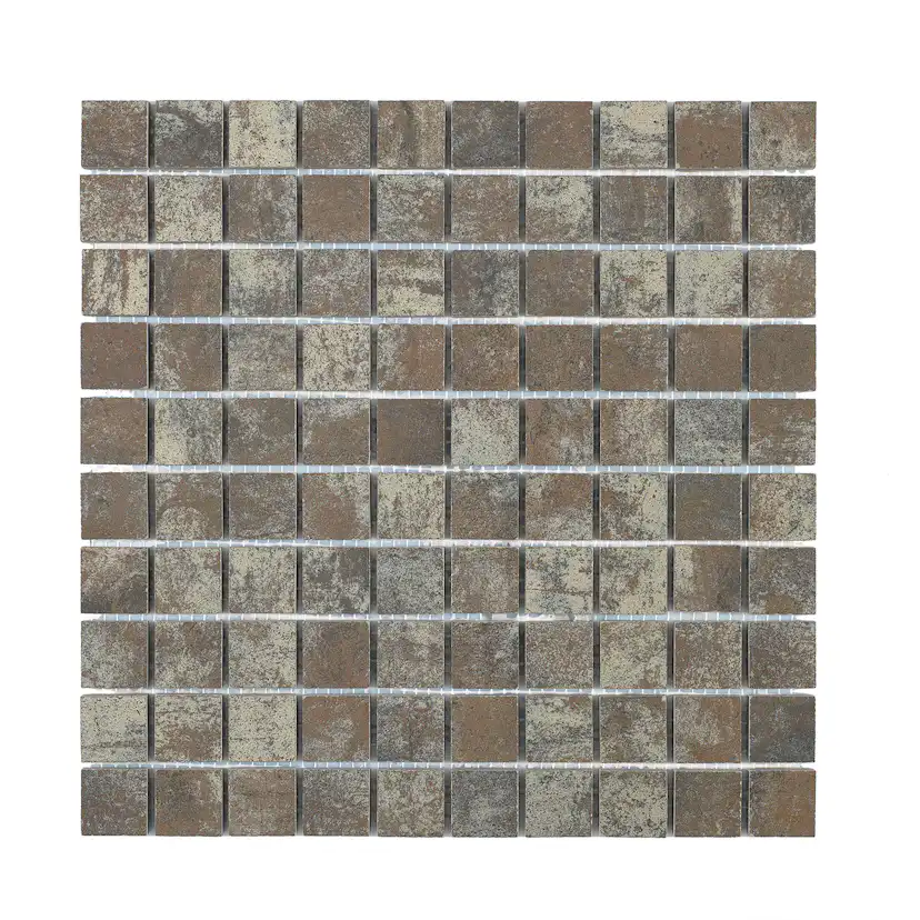 Klinkermosaik Arredo Iron Rust Brun Square 3x3 cm