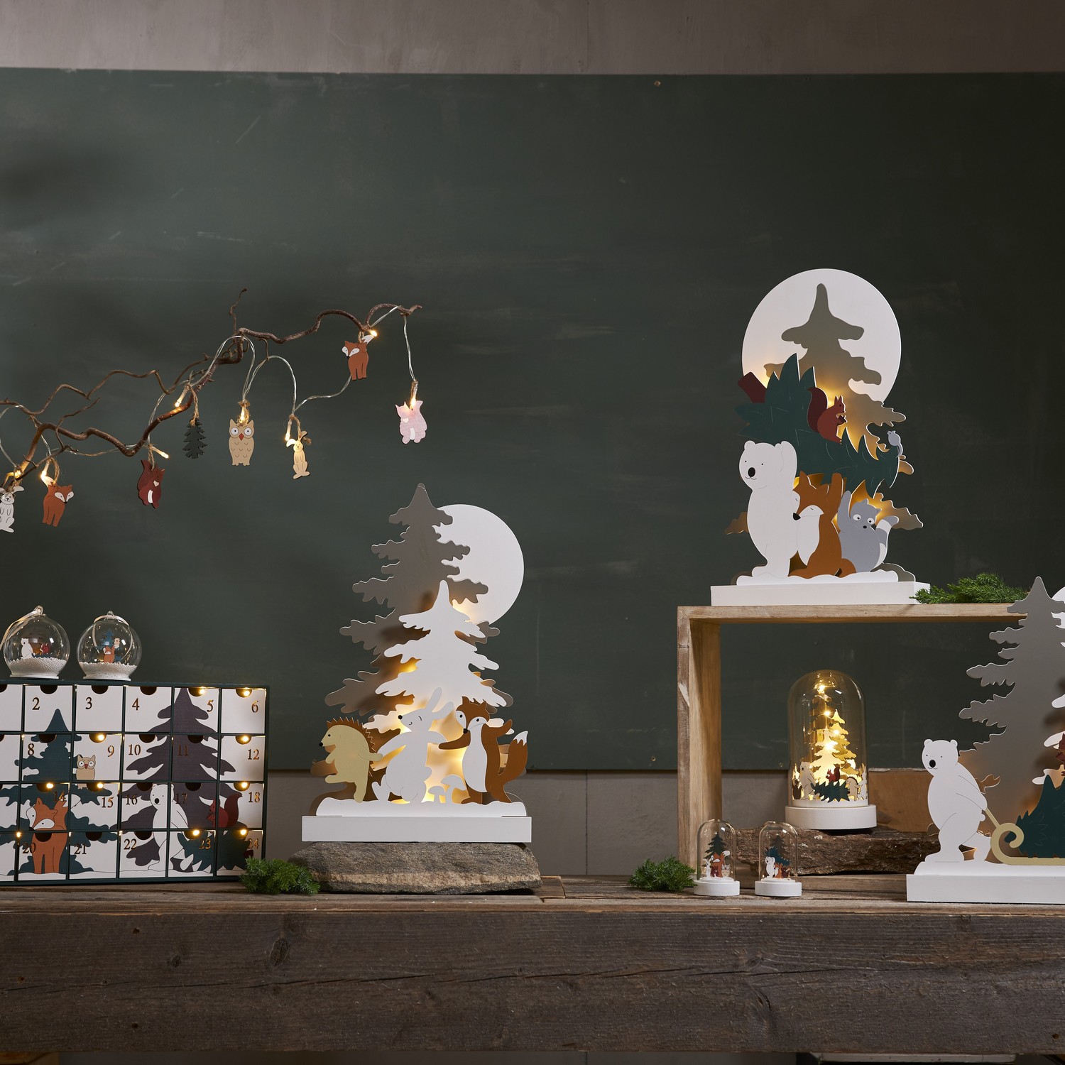 Juldekoration Star Trading Forest Friends Kupol