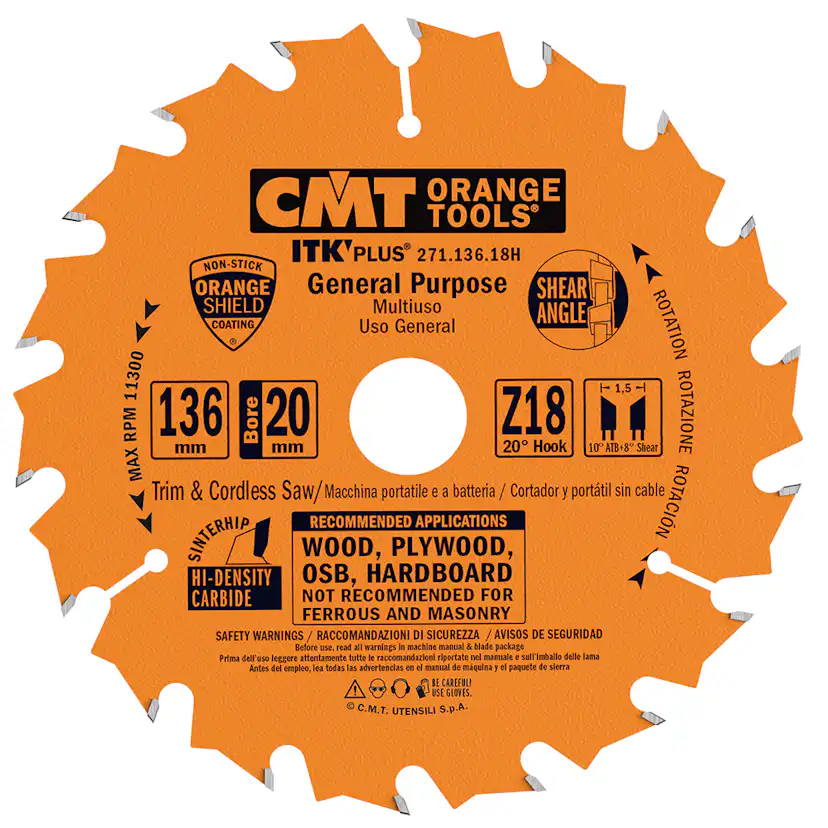 Sågklinga CMT Orange Tools ITK-Plus klyv/kap