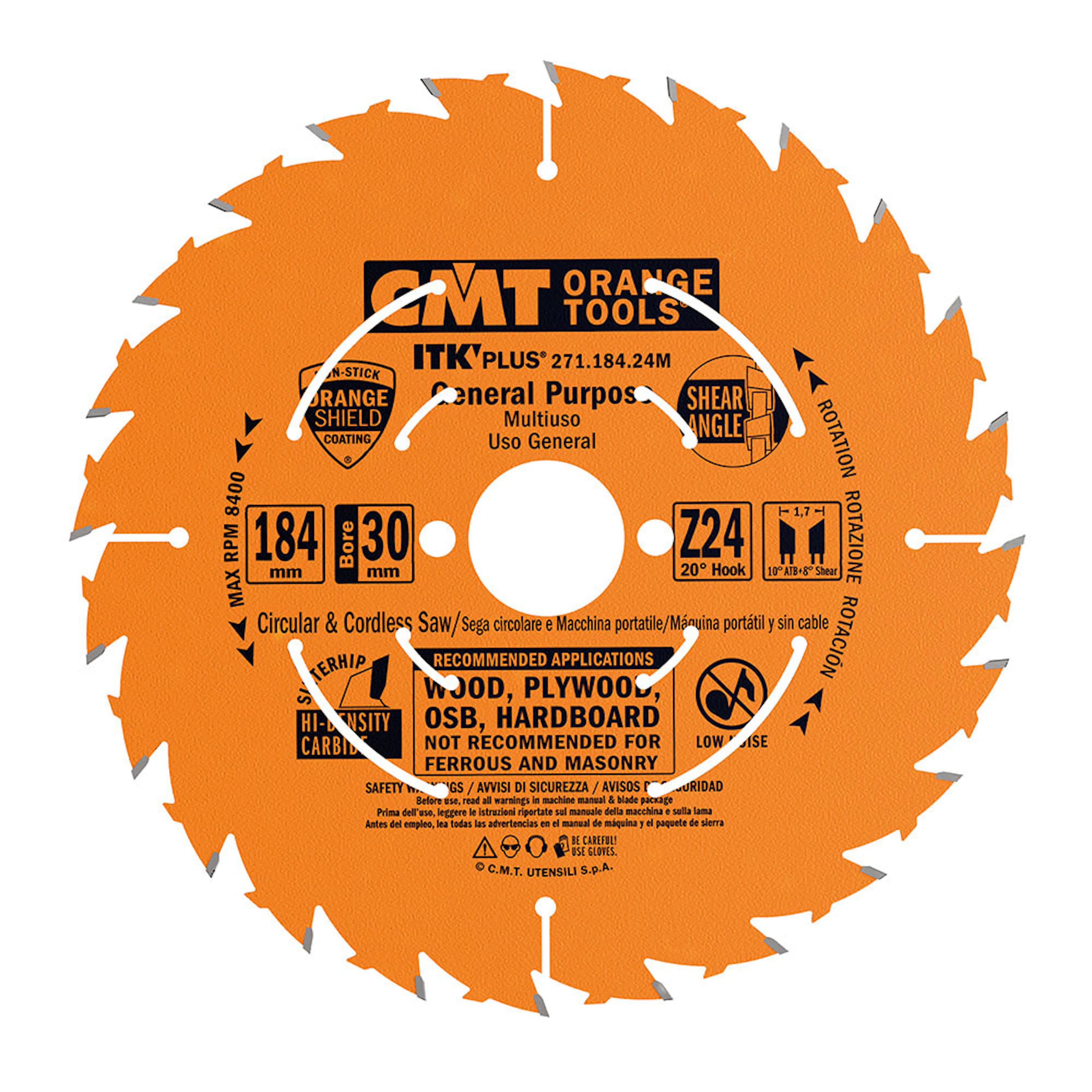 Sågklinga CMT Orange Tools ITK-Plus klyv/kap