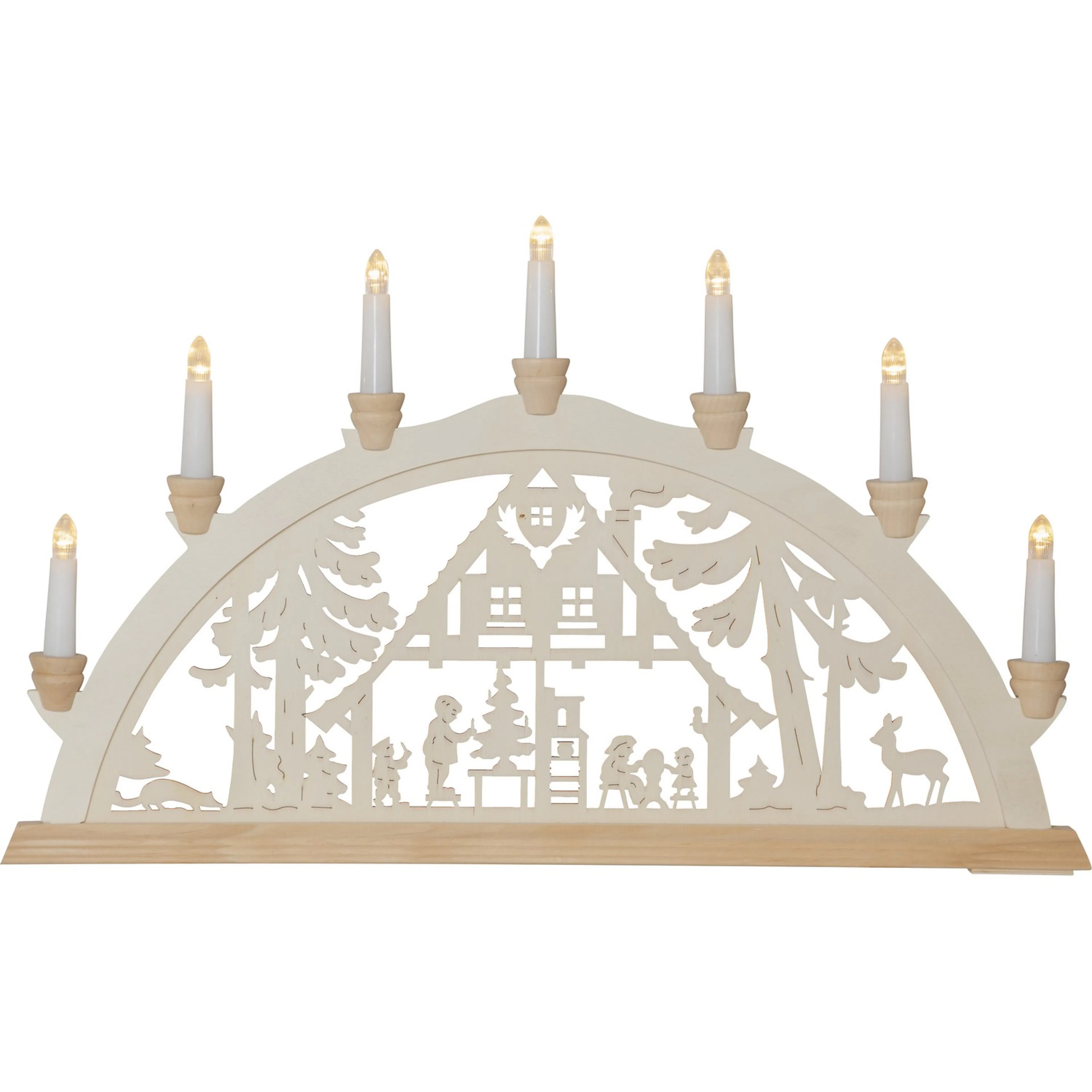 Adventsljusstake Star Trading Dassel Trä