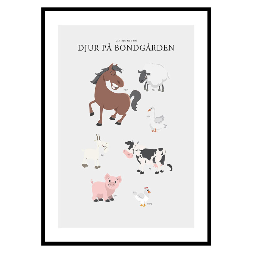 Poster Gallerix Djur På Bondgården