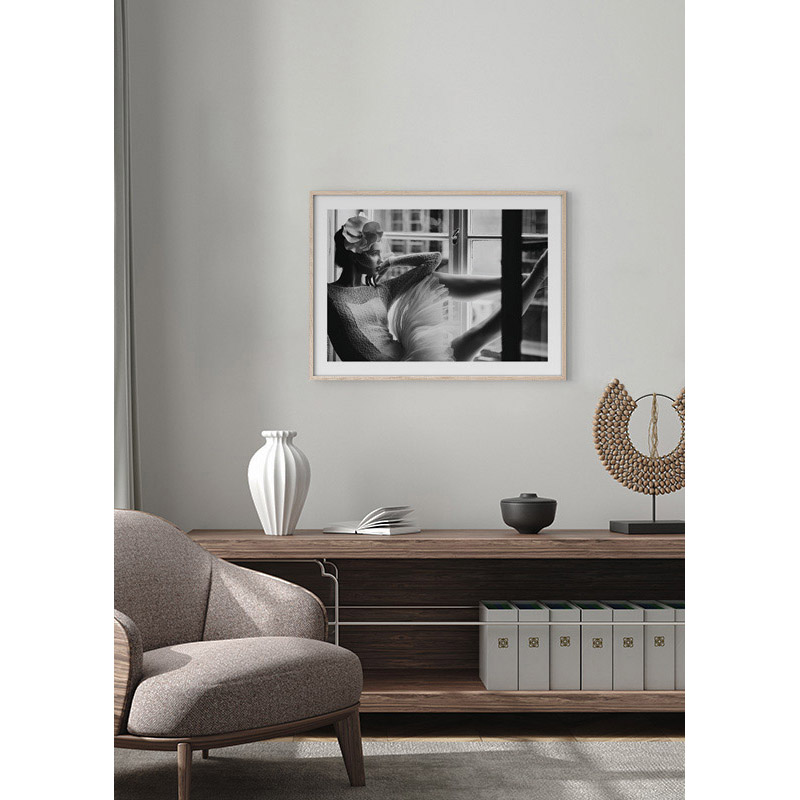 Poster Gallerix Woman In Window BW