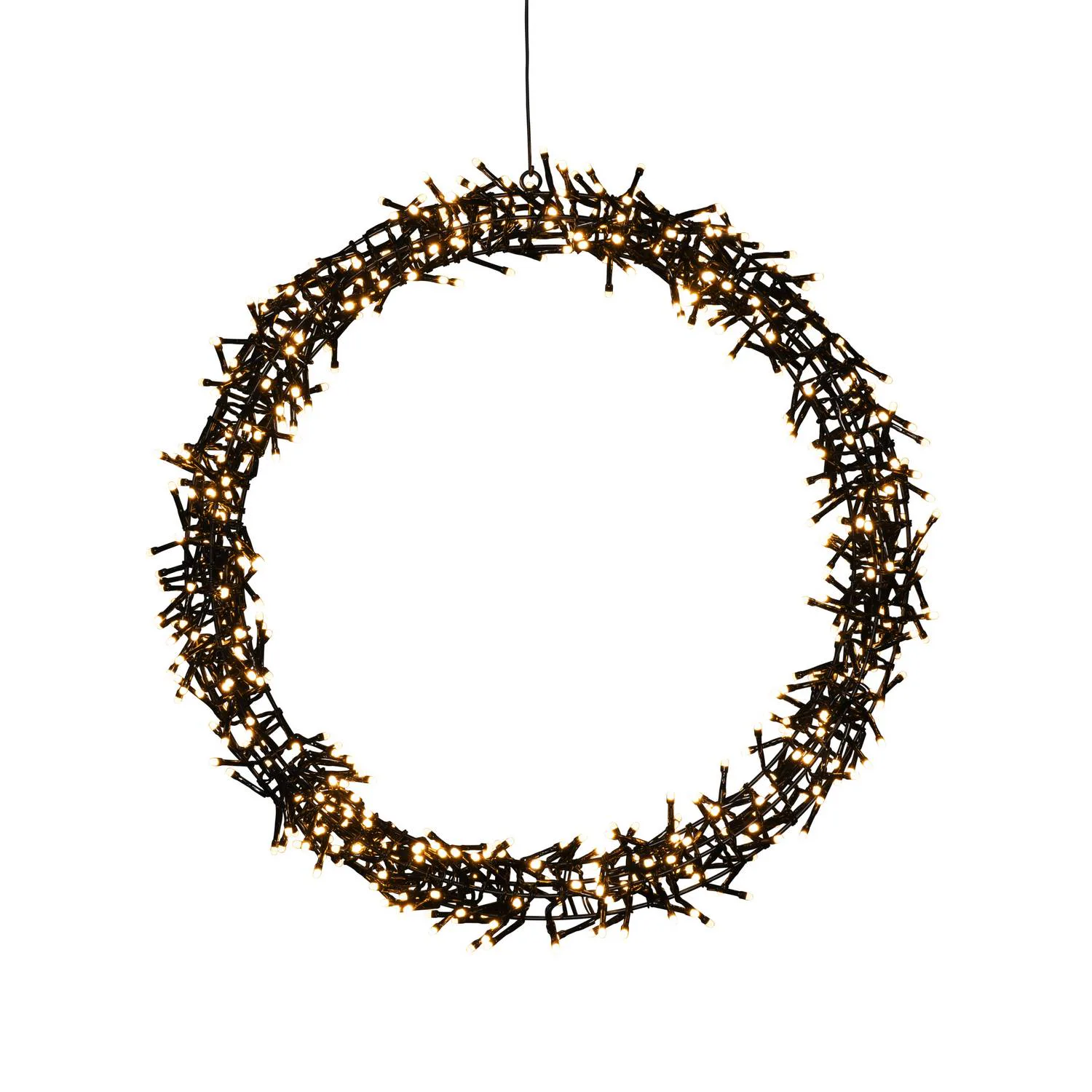 Krans Gnosjö Konstsmide Svart Metall 50 cm LED Frost