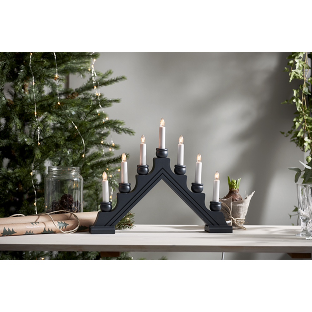 Adventsljusstake Star Trading Karin 7-Armad