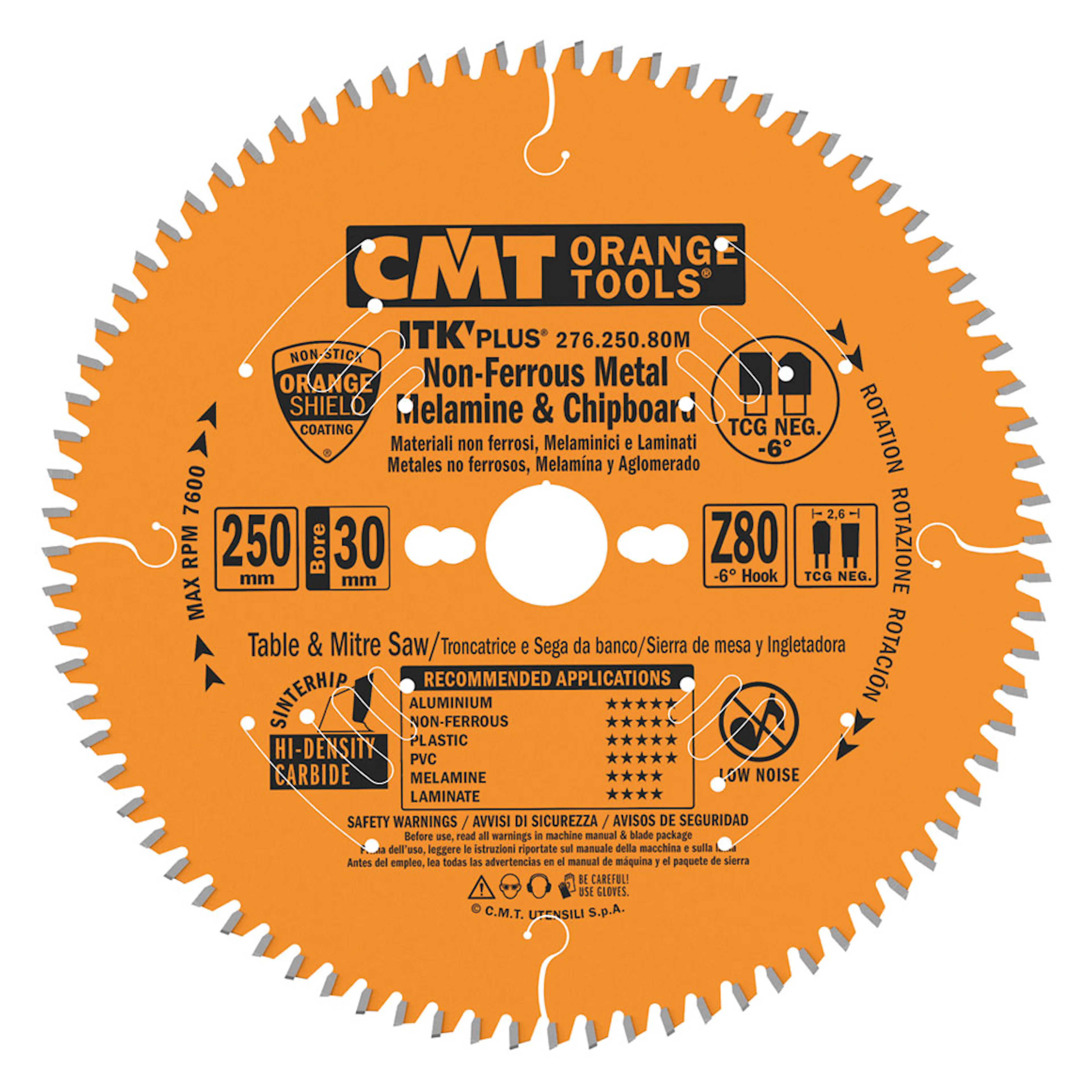 Sågklinga CMT Orange Tools fintandad NE Neg Alu/Plast