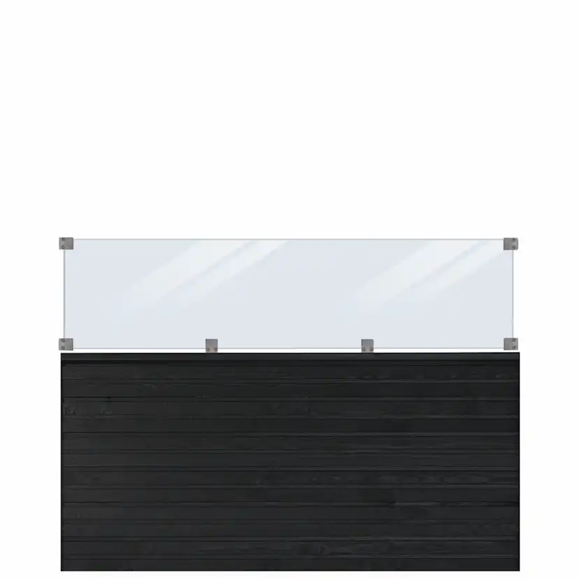 Plank Profilstaket PLUS med Glas 174 x 125 cm