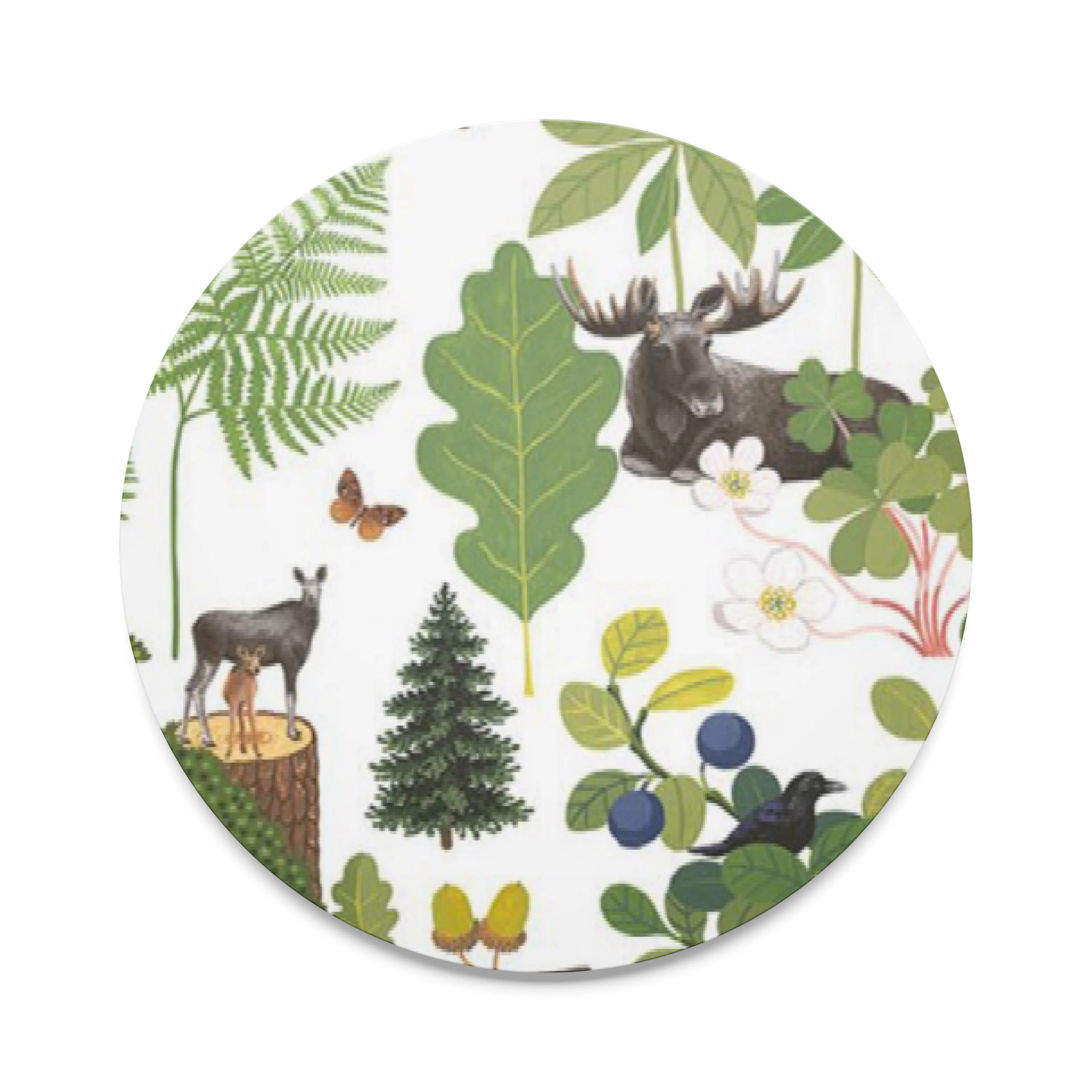 Grytunderlägg Arvidssons Textil Skogsliv Rund