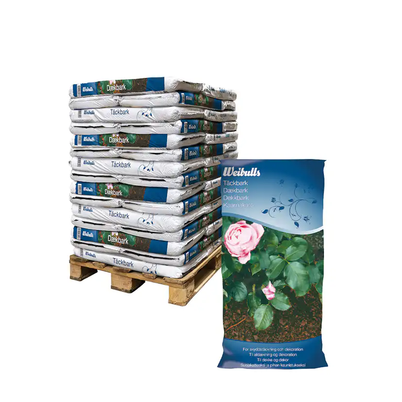 Täckbark Weibulls 2040 L, Pall - 51x40L, Skyddar Växter & Motverkar Ogräs