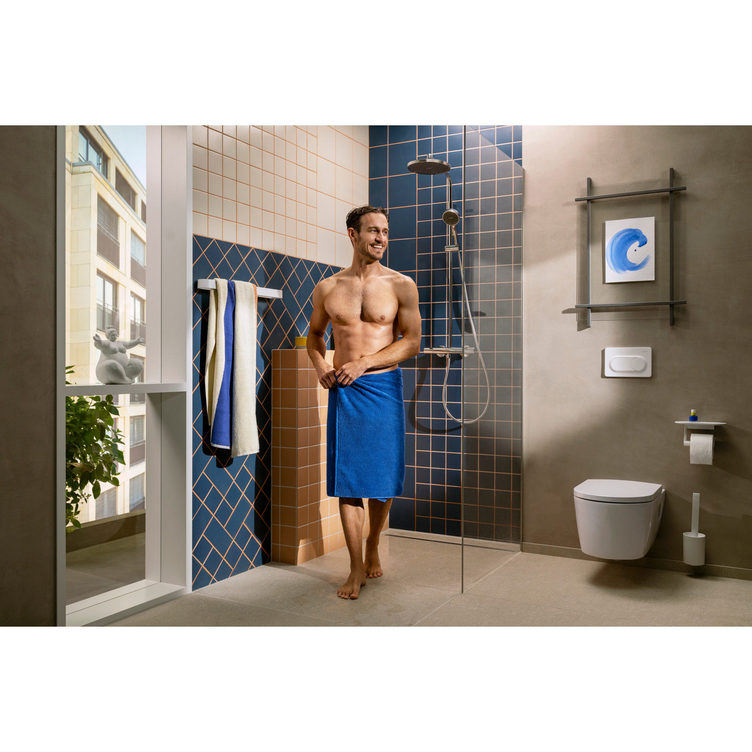 Takduschset Hansgrohe Activera S Showerpipe 240 1jet EcoSmart med Ecostat Fine Varia