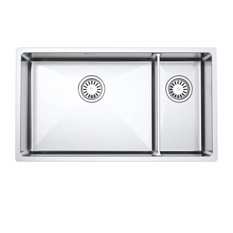 Diskho DecoSteel DI-ART 5320 Rostfri Dubbel med Korgventil & Vattenlås