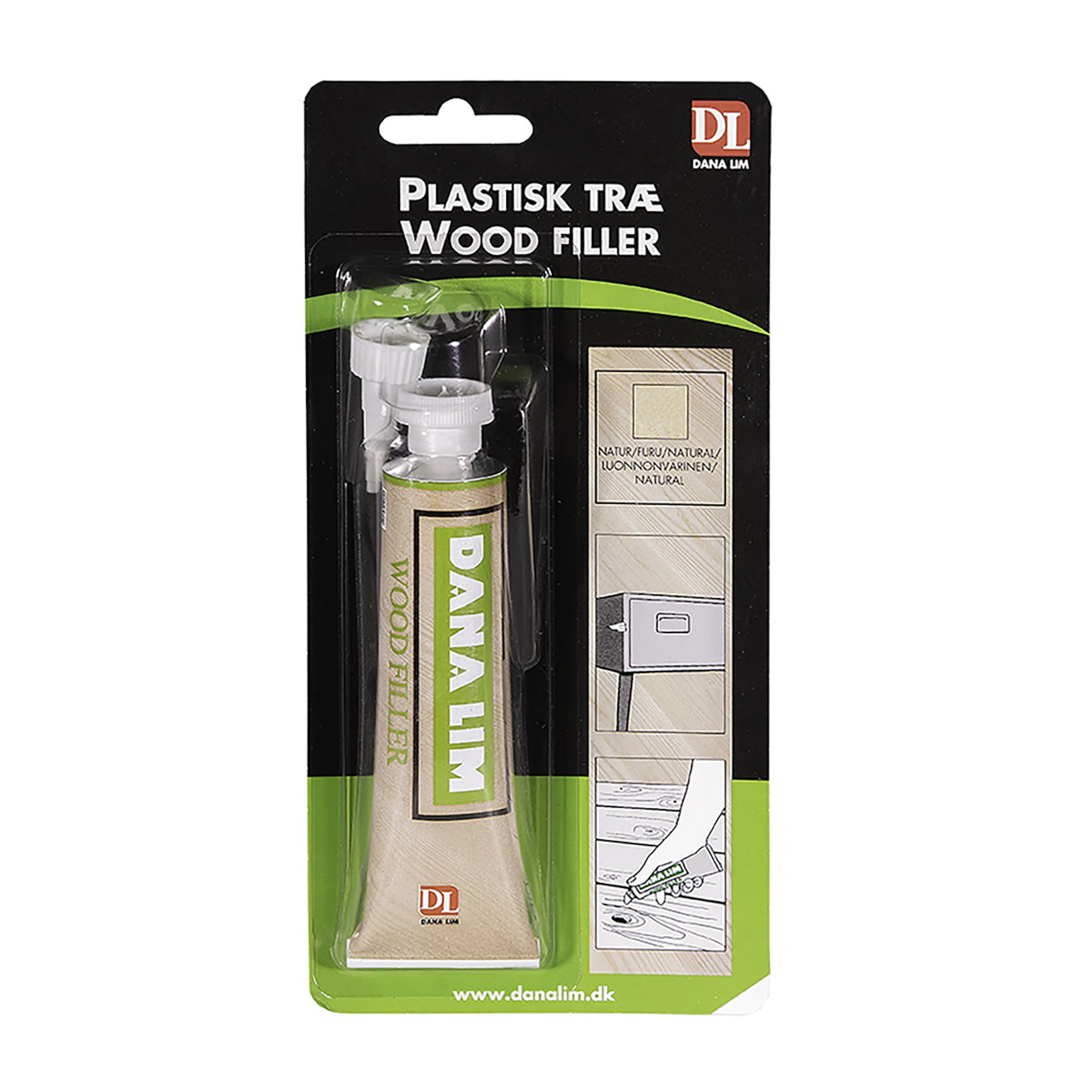 Trälim Danalim Plastiskt Trämassa 638 Natur 75 ml För Reparationer