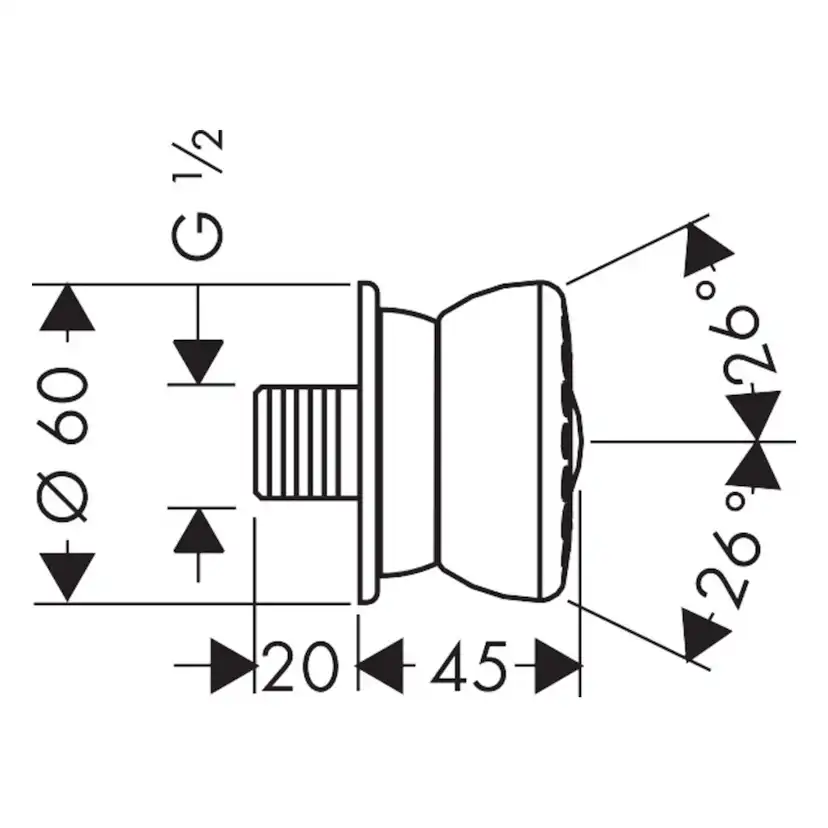 Sidodusch Hansgrohe Bodyvette 1jet