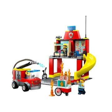 Lekset LEGO City Brandstation och Brandbil