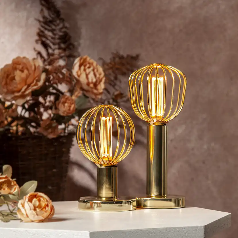 LED-lampa Star Trading E27 G125 Globe Gold