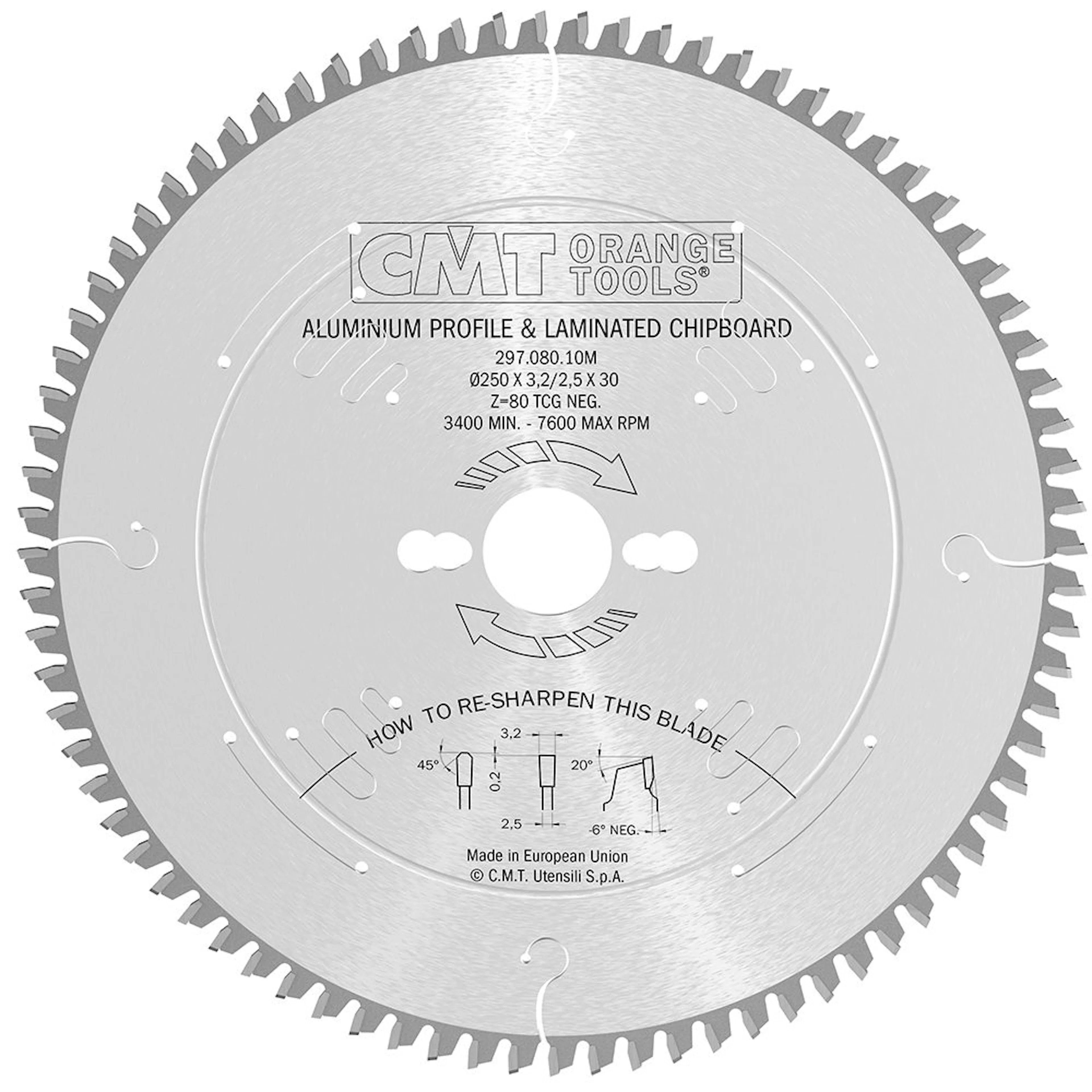 Sågklinga CMT Orange Tools NE NEG Alu/laminat