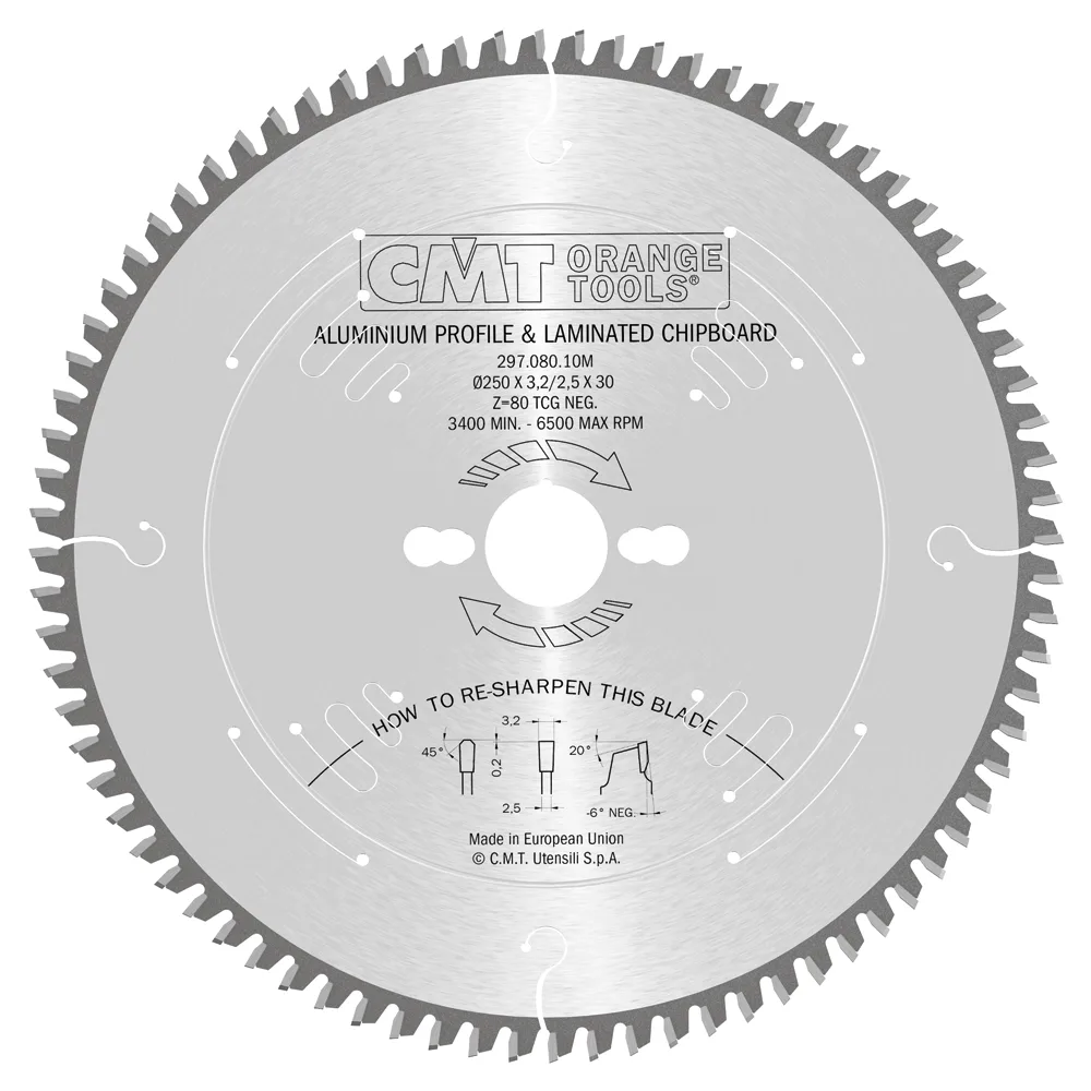 Sågklinga CMT Orange Tools NE NEG Alu/laminat