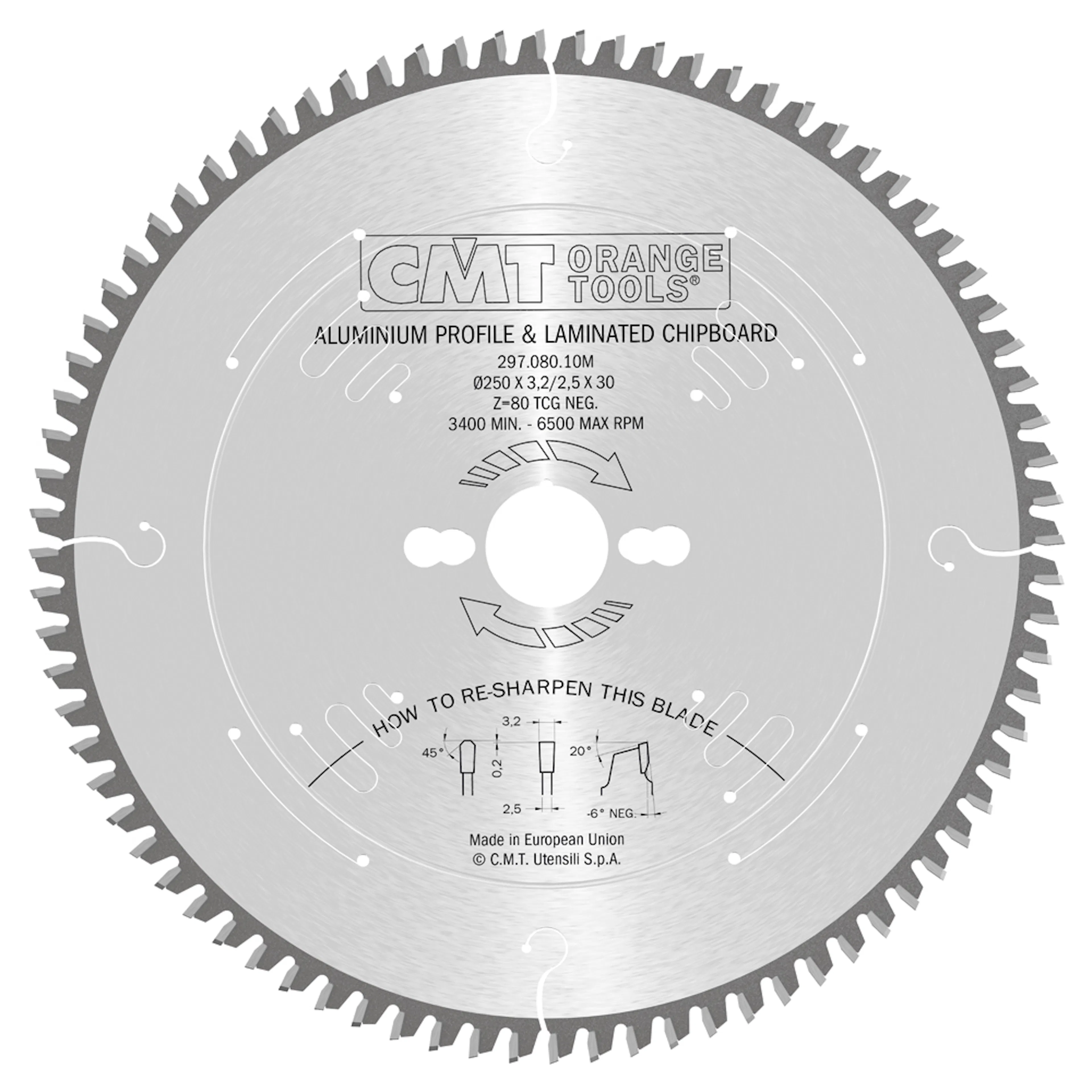 Sågklinga CMT Orange Tools NE NEG Alu/laminat