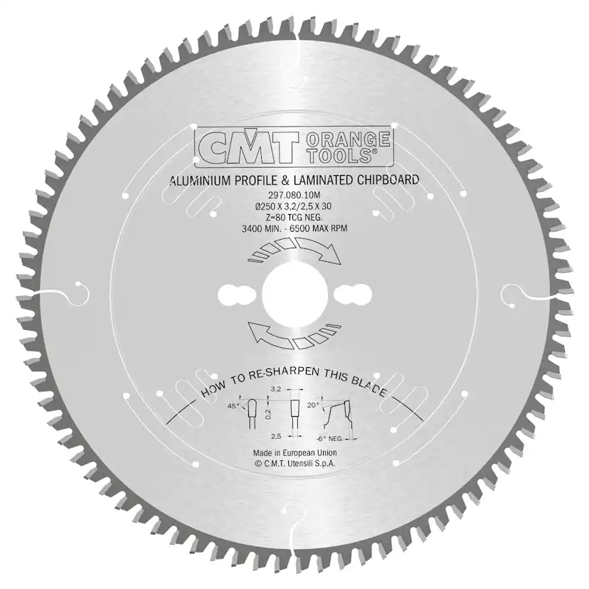 Sågklinga CMT Orange Tools NE NEG Alu/laminat