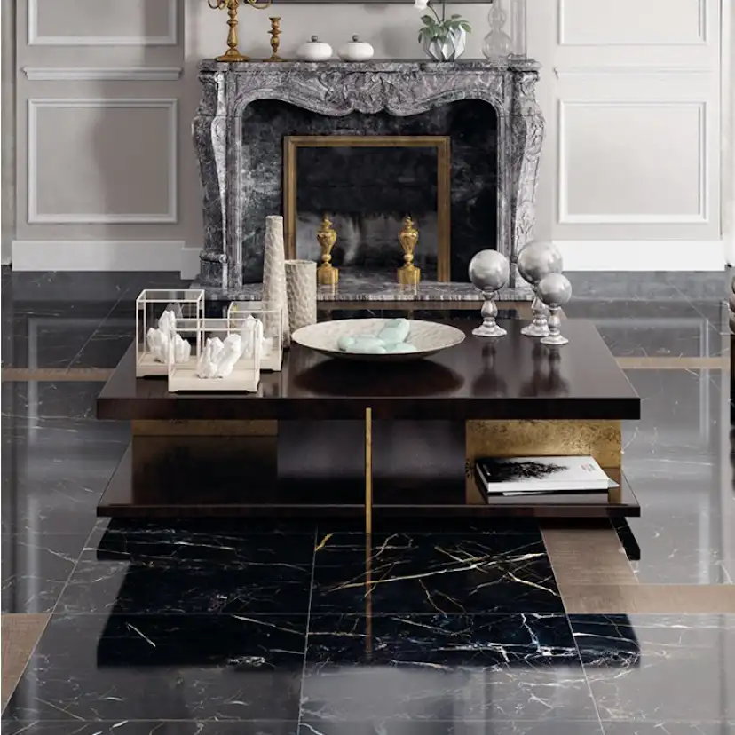 Klinker Ceramiche Keope Elements Lux Port Laurent Svart 60x60 cm