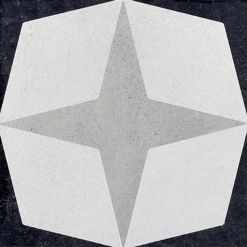 Klinker Fioranese Cementine Svart & Vit nr 1 20x20 cm