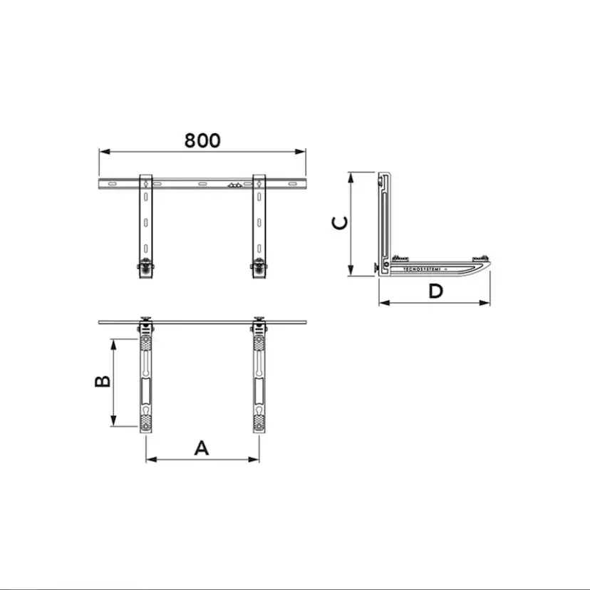 Konsol Polarpumpen med Skena och Vattenpass