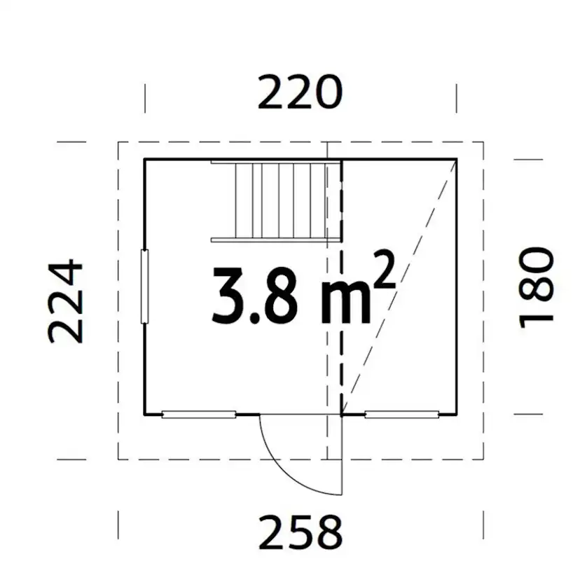 Lekstuga Palmako Tom 3,8 m2