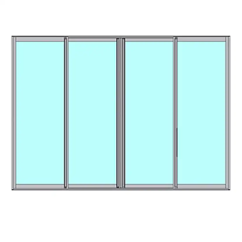 Skjutbart Dörrparti Novoroom Ultra+ 2+2-Delat