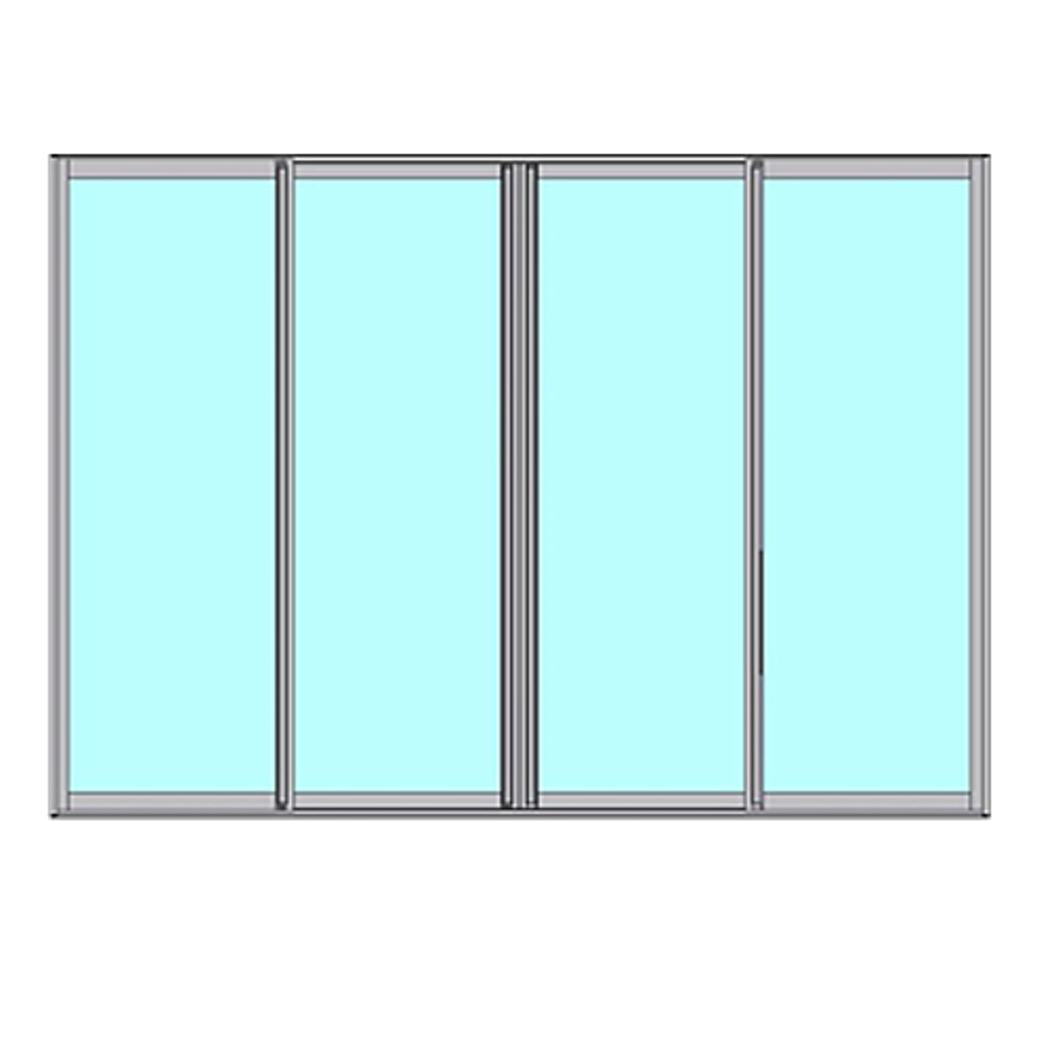 Skjutbart Dörrparti Novoroom Ultra 2+2-Delat