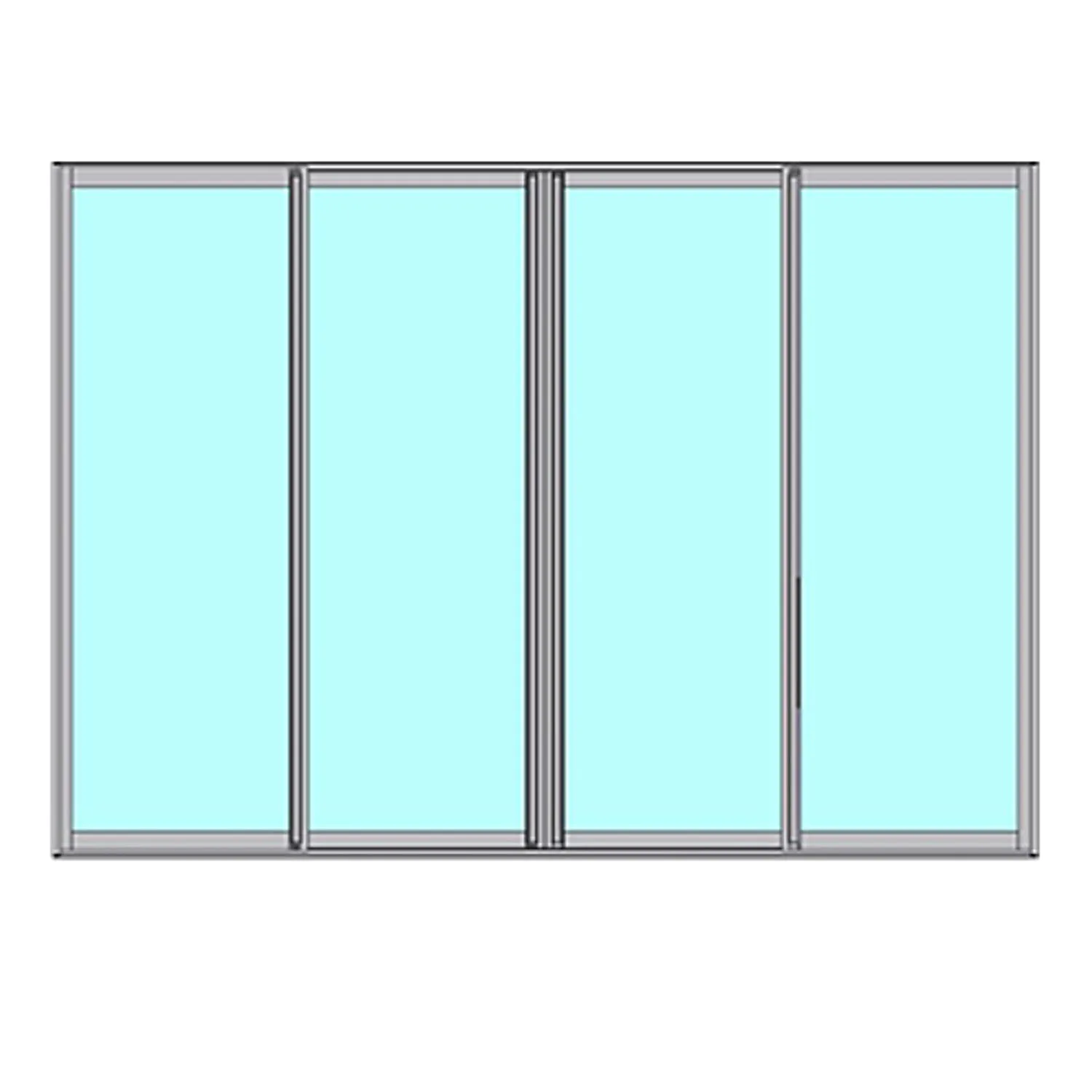 Skjutbart Dörrparti Novoroom Ultra 2+2-Delat