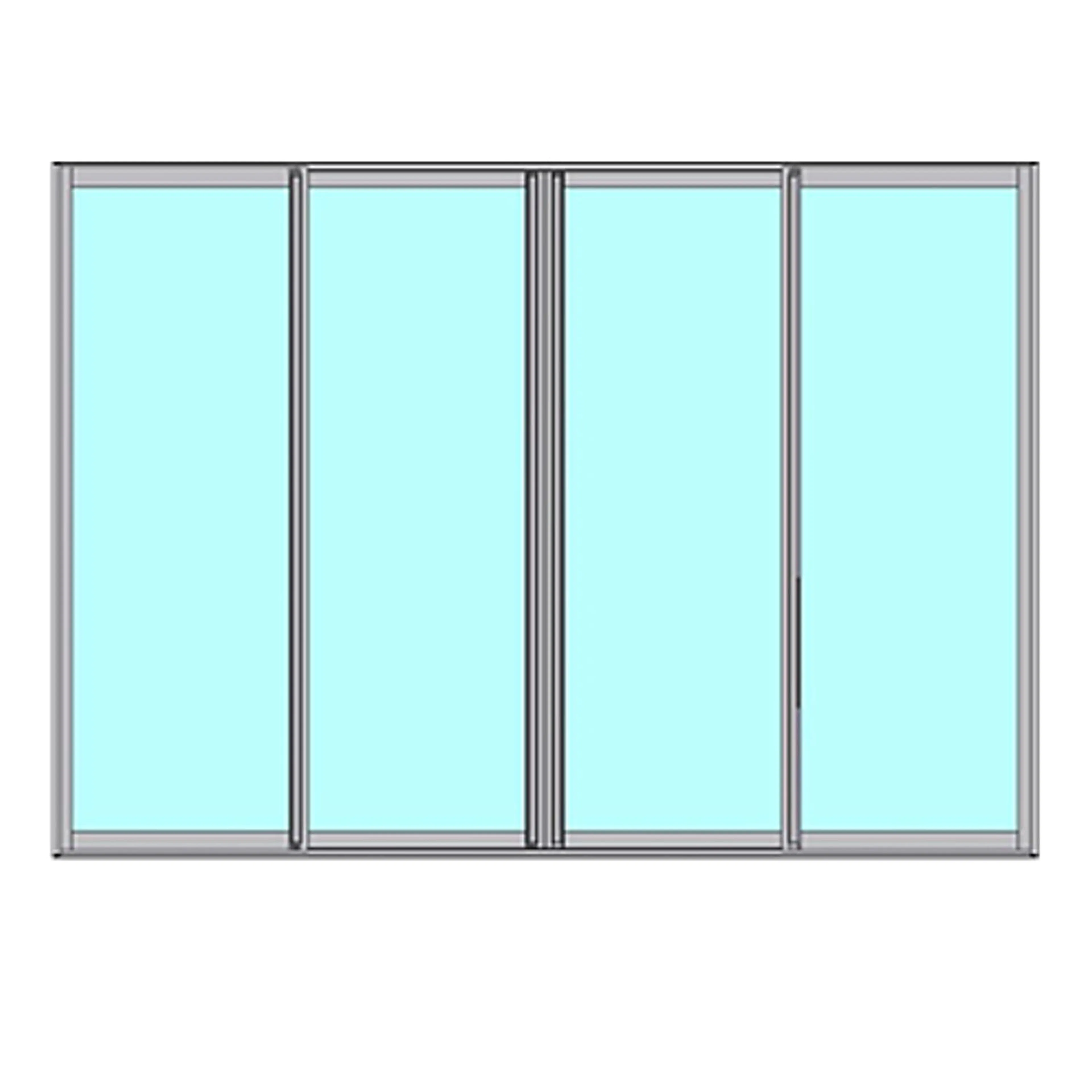 Skjutbart Dörrparti Novoroom Ultra 2+2-Delat