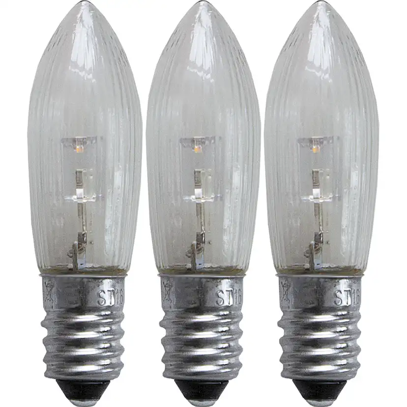 LED-Reservlampa Star Trading E10 Universal LED Klar 3-pack