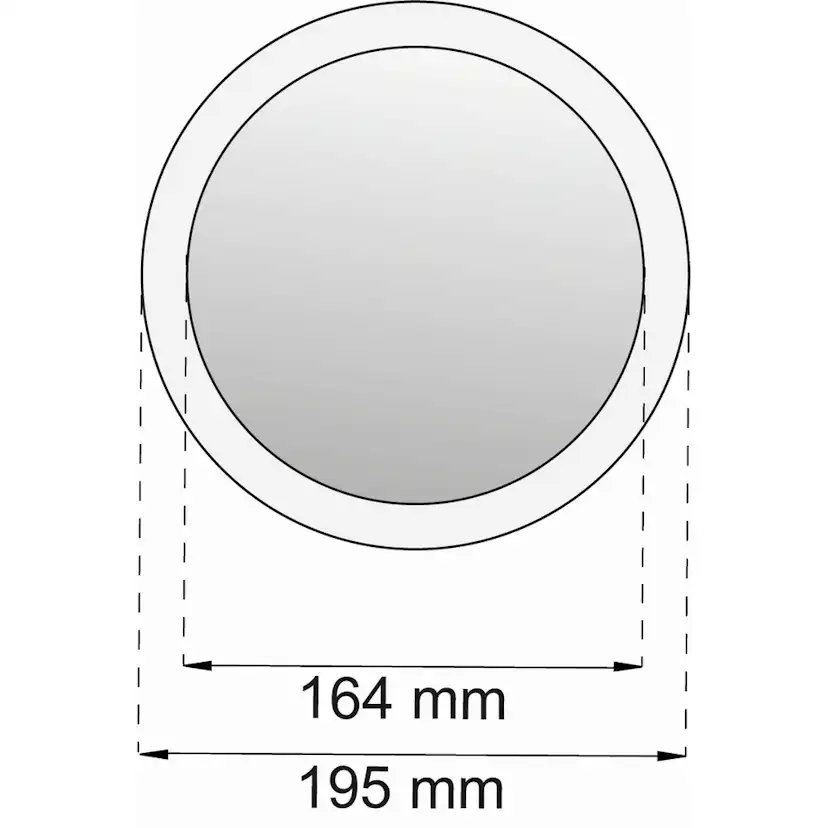 Sminkspegel Habo Zoom Polerad