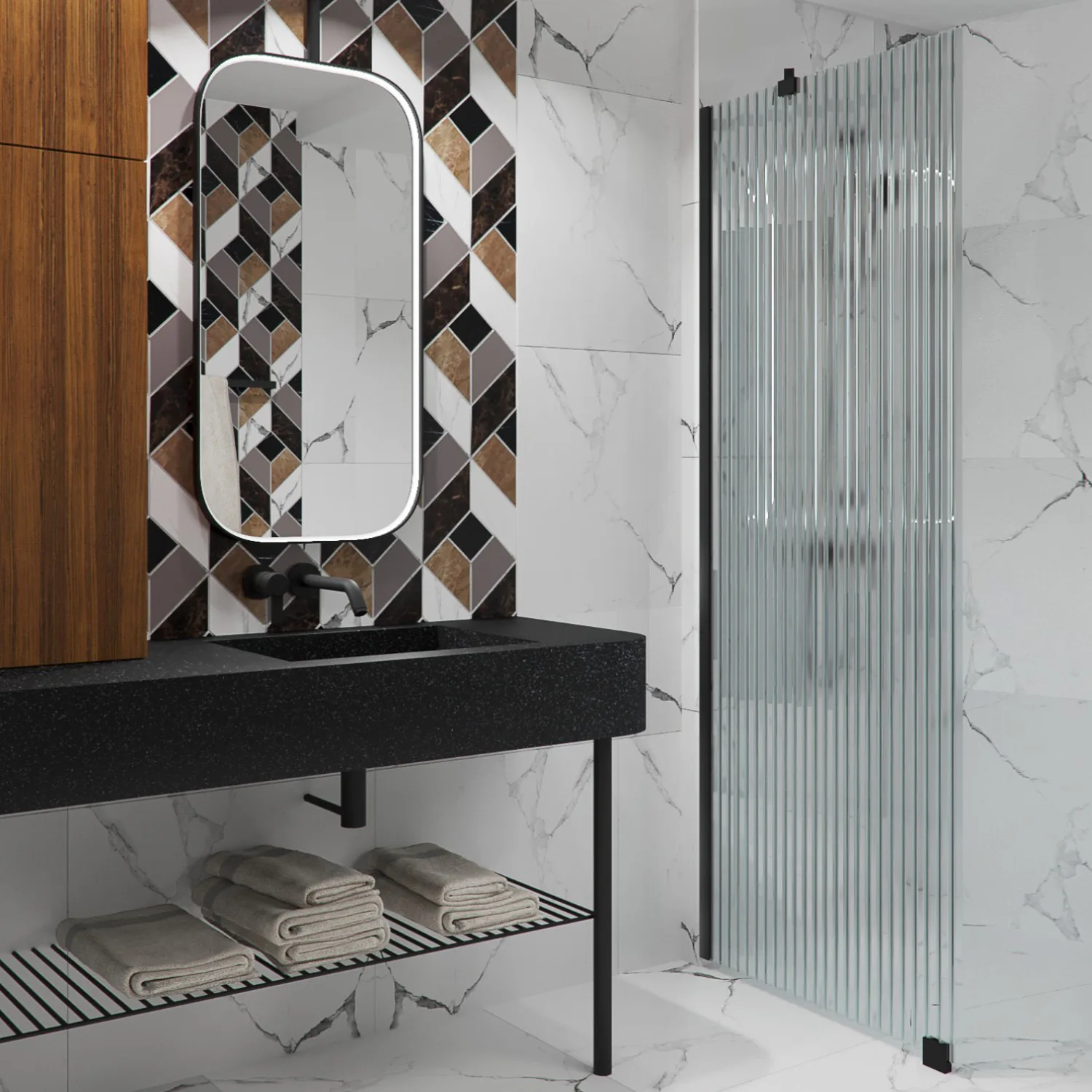 Duschvägg Hietakari Forma 301 Fast